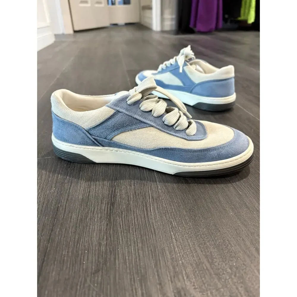 Chanel Suede Kidskin CC Low Sneakers Size 39(9)